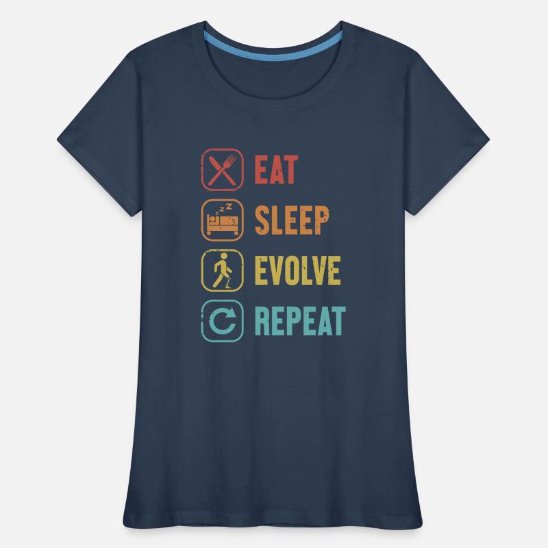 Eat Sleep Evolve Repeat Prosthetic Limb User Leg Women's Premium Organic T-Shirt