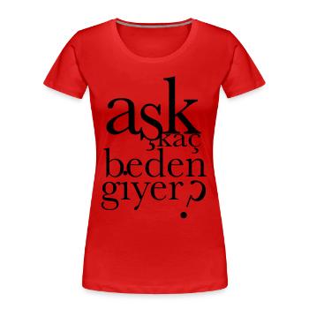 ASK KAC BEDEN GIYER ? - Frauen Premium Bio T-Shirt - Navy - Vorne - Mia (176cm)