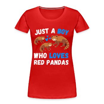 Chinesisches Tier Jungen Geschenk Roter Panda - Frauen Premium Bio T-Shirt - Navy - Vorne - Mia (176cm)