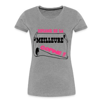 Diplôme de la meilleure copine - Women's Premium Organic T-Shirt - navy - Front - Mia (176cm)