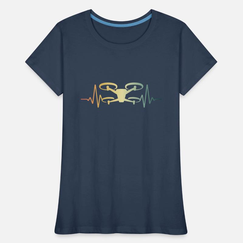 Heartbeat Drone Drones ECG Pulse T-shirt bio Premium Femme
