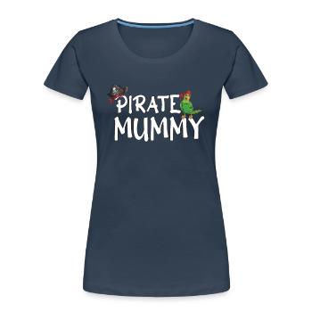 Pirate Mommy Women Girl Pirate Costume Soirée Film - T-shirt bio Premium Femme - bleu marine - Devant - Mia (176cm)