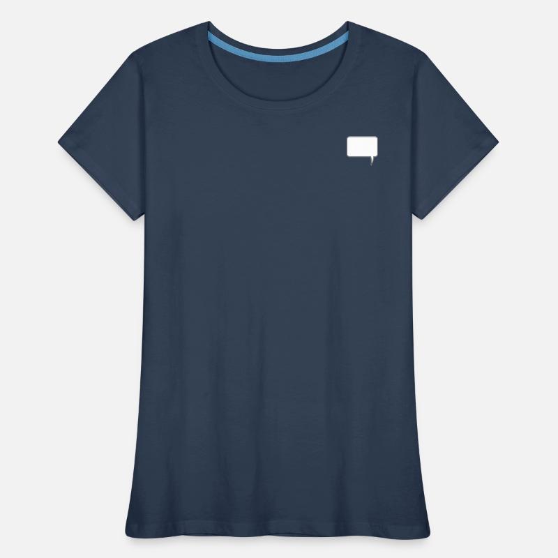 Conception rectangulaire de bulle de dialogue T-shirt bio Premium Femme
