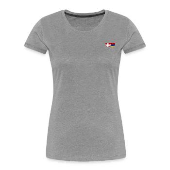 Denmark Armenia Flag Heart - Women's Premium Organic T-Shirt -  - Front - Mia (176cm)