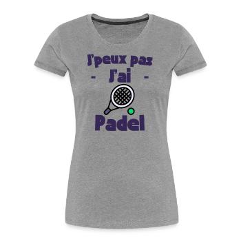j'peux pas j'ai padel - T-shirt bio Premium Femme - bleu marine - Devant - Mia (176cm)