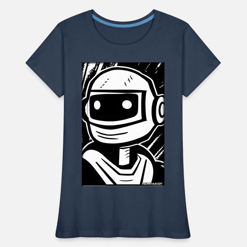 Robot Comic Future Cyborg Machine Technology T-shirt bio Premium Femme