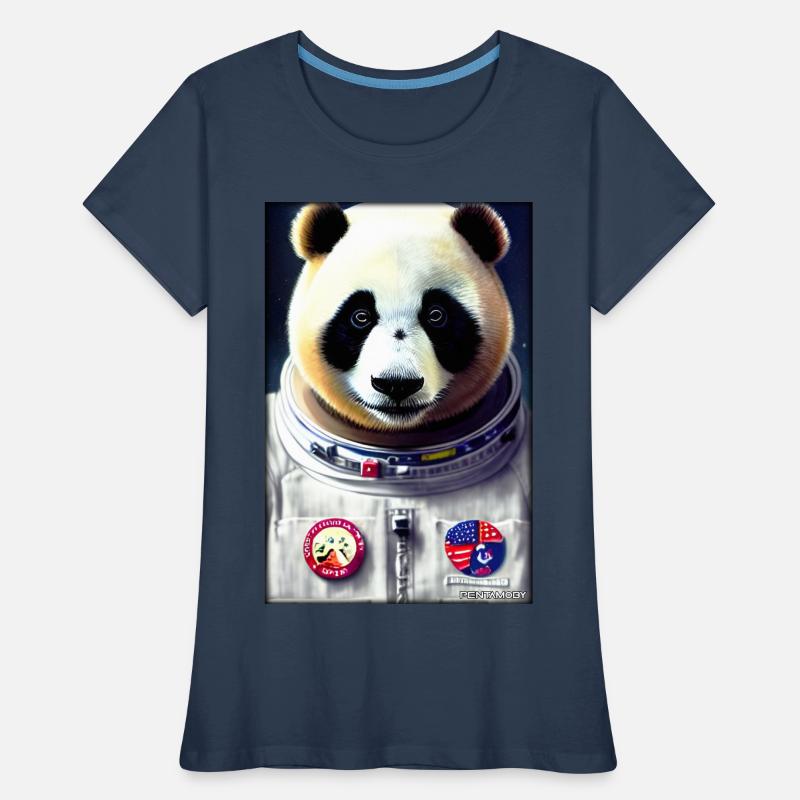 Panda Bear Panda Astronaut Future Sci-Fi Technology T-shirt bio Premium Femme