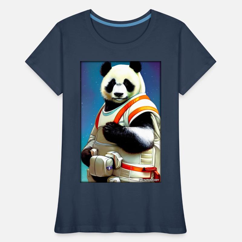 Panda Bear Panda Astronaut Future Sci-Fi Technology T-shirt bio Premium Femme