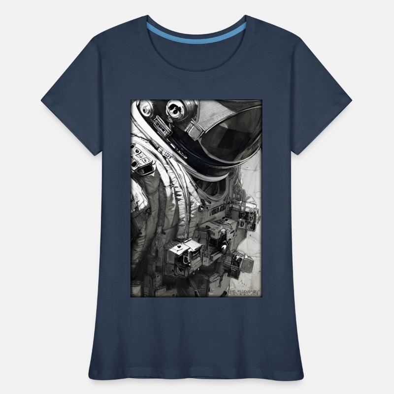 Astronaut Future Sci-Fi Technology Women's Premium Organic T-Shirt