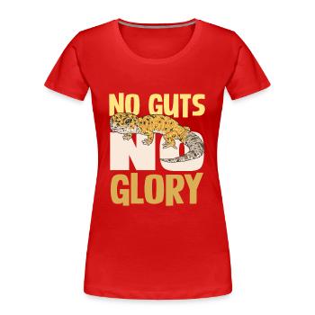 No Guts No Glory Gecko Adventure - Women's Premium Organic T-Shirt - navy - Front - Mia (176cm)