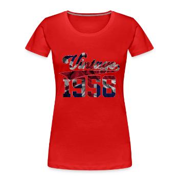 VINTAGE 1958 UK 68TH BIRTHDAY - Women's Premium Organic T-Shirt - navy - Front - Mia (176cm)