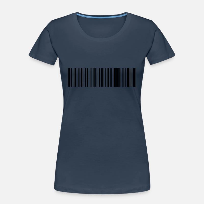 barcode. - Frauen Premium Bio T-Shirt - Navy