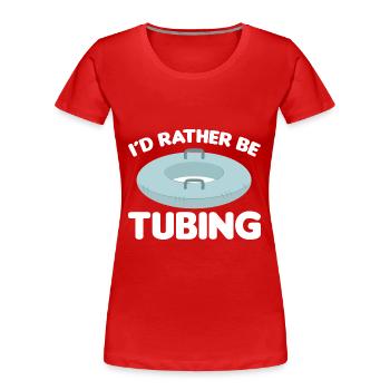 Wildwasser Rafting | Paddeln Schlauchboot Geschenk - Frauen Premium Bio T-Shirt - Navy - Vorne - Mia (176cm)