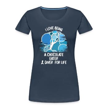 Divers Scuba Diving Scuba Diving Scuba Diving - Women's Premium Organic T-Shirt - navy - Front - Mia (176cm)