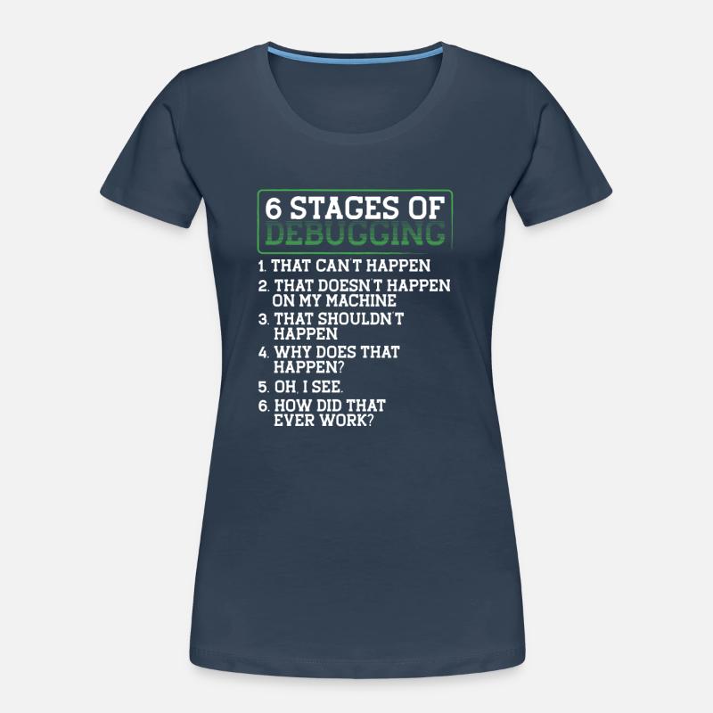 Programmieren Informatiker Coder - Frauen Premium Bio T-Shirt - Navy