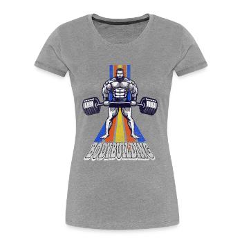 Bodybuilding Bodybuilder Gewichtheben Kraftsport - Frauen Premium Bio T-Shirt - Navy - Vorne - Mia (176cm)