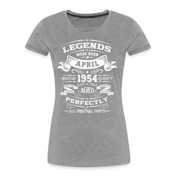 70. Geburtstag Mann Legende April Jahrgang 1954 - Frauen Premium Bio T-Shirt - Navy - Vorne - Mia (176cm)