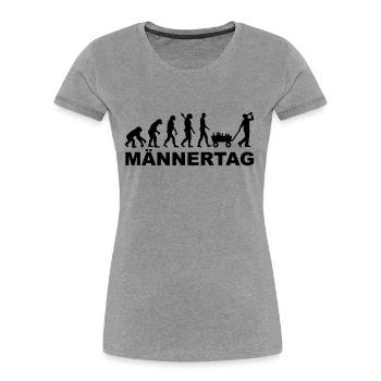 Männertag - Frauen Premium Bio T-Shirt - Navy - Vorne - Mia (176cm)