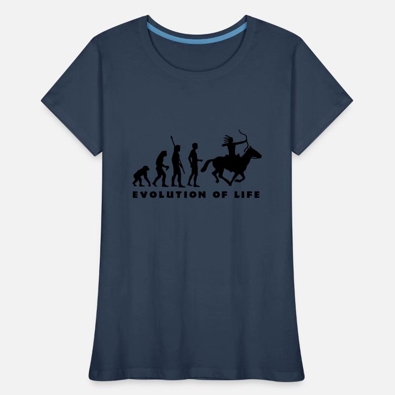 evolution_indianer_b T-shirt bio Premium Femme