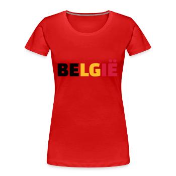 Belgien - Frauen Premium Bio T-Shirt - Navy - Vorne - Mia (176cm)