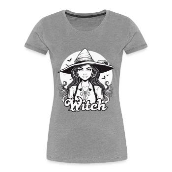 Witch - Frauen Premium Bio T-Shirt - Navy - Vorne - Mia (176cm)