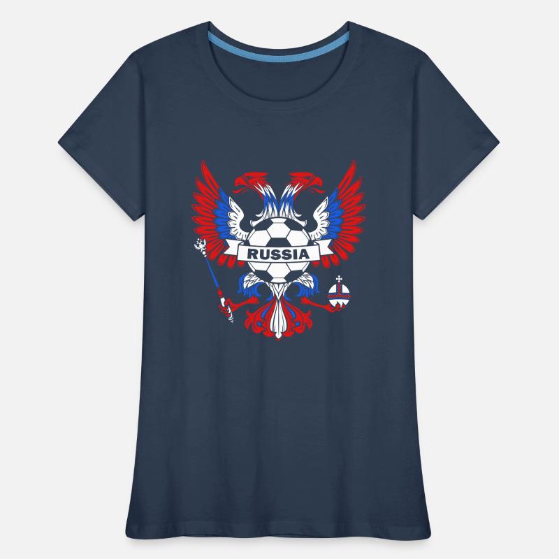 Drapeau de la Russie Moscou Poutine nation russe T-shirt bio Premium Femme