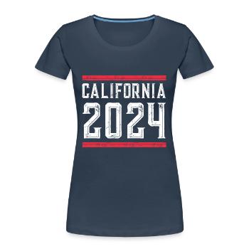 California 2024 Vacation - Women's Premium Organic T-Shirt - navy - Front - Mia (176cm)