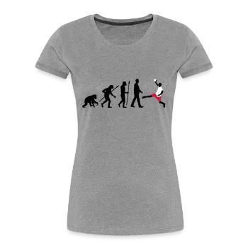 evolution_handball_102012_a_3c - Frauen Premium Bio T-Shirt - Navy - Vorne - Mia (176cm)