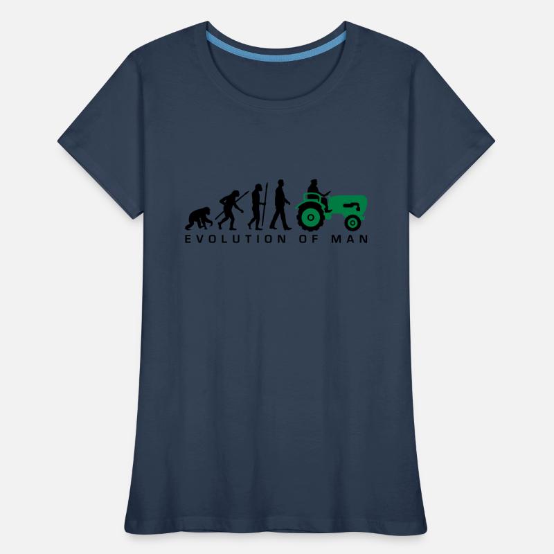 evolution_bauer_mit_traktor_032013_a_2c T-shirt bio Premium Femme