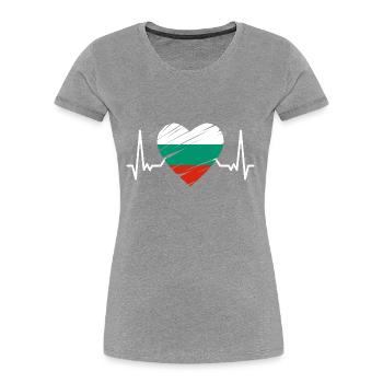Bulgaria Flag Bulgarian Flag Golden Sands - Women's Premium Organic T-Shirt - navy - Front - Mia (176cm)