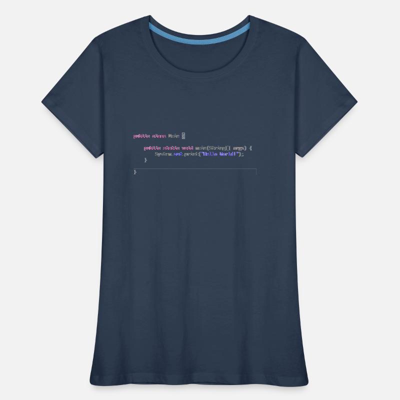 Java Hello World! Geschenkidee Frauen Premium Bio T-Shirt