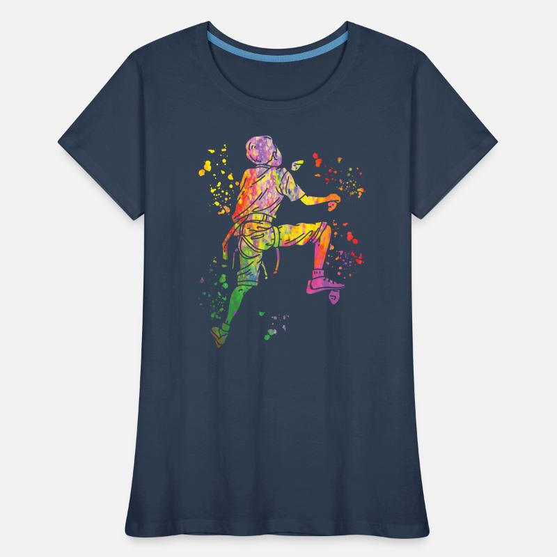 Boulderer Colorsplash Boulder Bouldern Frauen Premium Bio T-Shirt