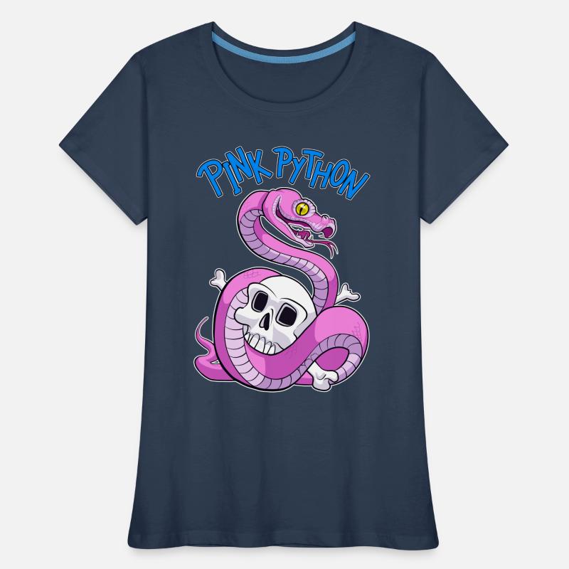 Pink Python (Blue) Frauen Premium Bio T-Shirt