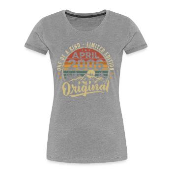 April 2006 Vintage Birthday Gift 2006 - Women's Premium Organic T-Shirt - navy - Front - Mia (176cm)