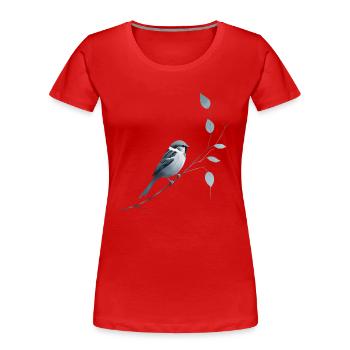 Sparrow on branch - Women's Premium Organic T-Shirt - navy - Front - Mia (176cm)
