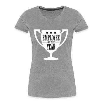 Employee Of The Year! - Women's Premium Organic T-Shirt - navy - Front - Mia (176cm)