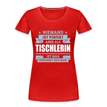 Funshirt Tischlerin - Frauen Premium Bio T-Shirt - Navy - Vorne - Mia (176cm)