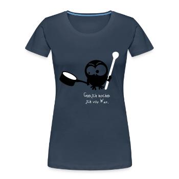 EULE // Gleich koche ich vor Wut. - Frauen Premium Bio T-Shirt - Navy - Vorne - Mia (176cm)