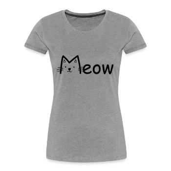 Cat - Frauen Premium Bio T-Shirt - Navy - Vorne - Mia (176cm)
