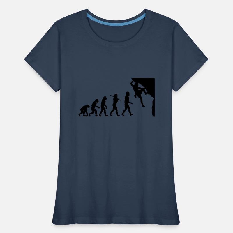 Rock Climbing Evolution Frauen Premium Bio T-Shirt