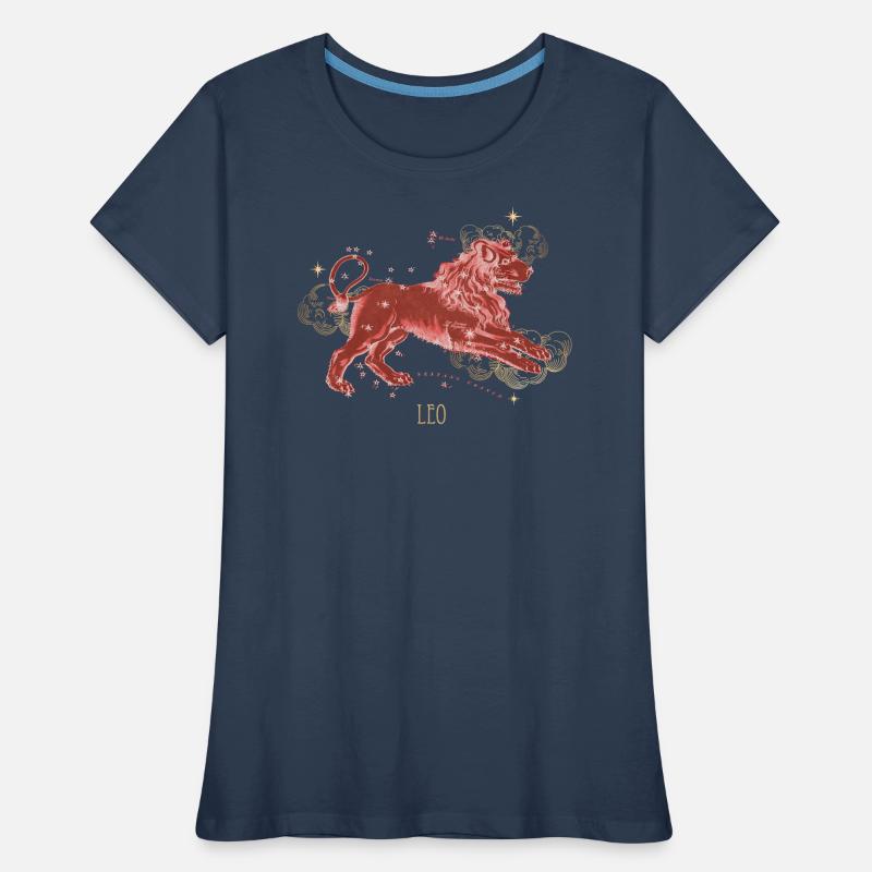 Leo Constellation Celestial Map Women's Premium Organic T-Shirt