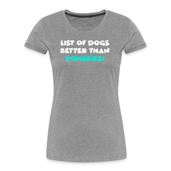 Pomsky Pomskies Dogs Fans Owners Owners - Women's Premium Organic T-Shirt - navy - Front - Mia (176cm)