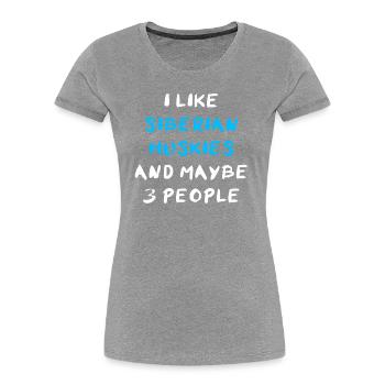 Siberian Husky Siberian Huskies Dog Fan - Women's Premium Organic T-Shirt - navy - Front - Mia (176cm)