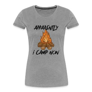 Scout Camping Outdoor Campfire Hiking Backpacking - Women's Premium Organic T-Shirt - navy - Front - Mia (176cm)