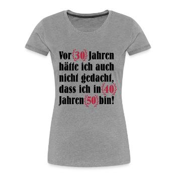 50. Geburtstag - Frauen Premium Bio T-Shirt -  - Vorne - Mia (176cm)