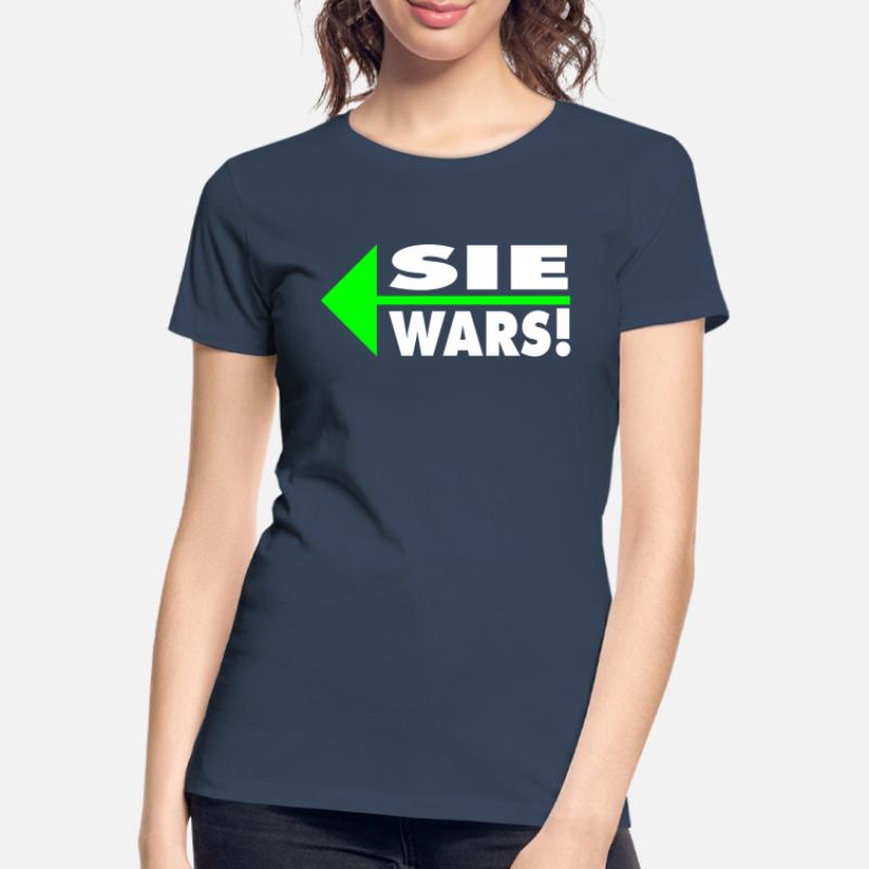 Sie wars! Partner- oder Partyshirt Frauen Premium Bio T-Shirt