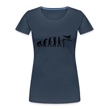 Evolution Gymnastics - Women's Premium Organic T-Shirt - navy - Front - Mia (176cm)