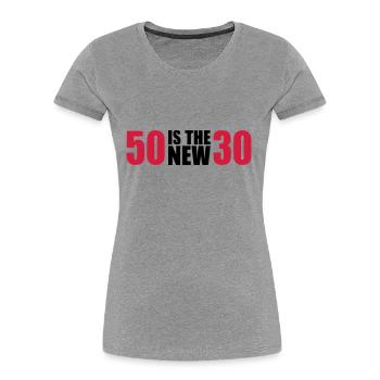 50 Birthday - Women's Premium Organic T-Shirt - navy - Front - Mia (176cm)