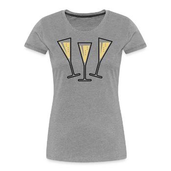 XAufUnsDrei! (2) - Frauen Premium Bio T-Shirt - Navy - Vorne - Mia (176cm)