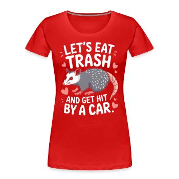 Opossum Possum Animal - Women's Premium Organic T-Shirt - navy - Front - Mia (176cm)